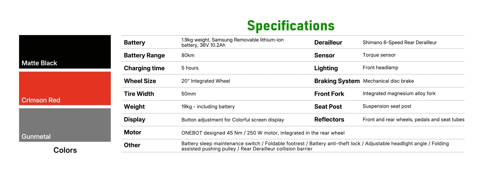 Bicicletta ONEBOT S9 Eagle E-bike (EU) - PORTABILE.EU